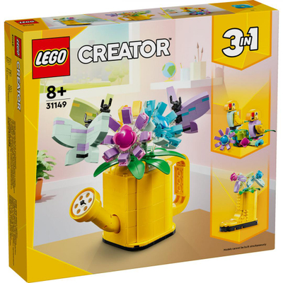 Set LEGO Creator 3 në 1 Flowers in a Watering Can 31149, 420 pjesë, 8 vjeç+
