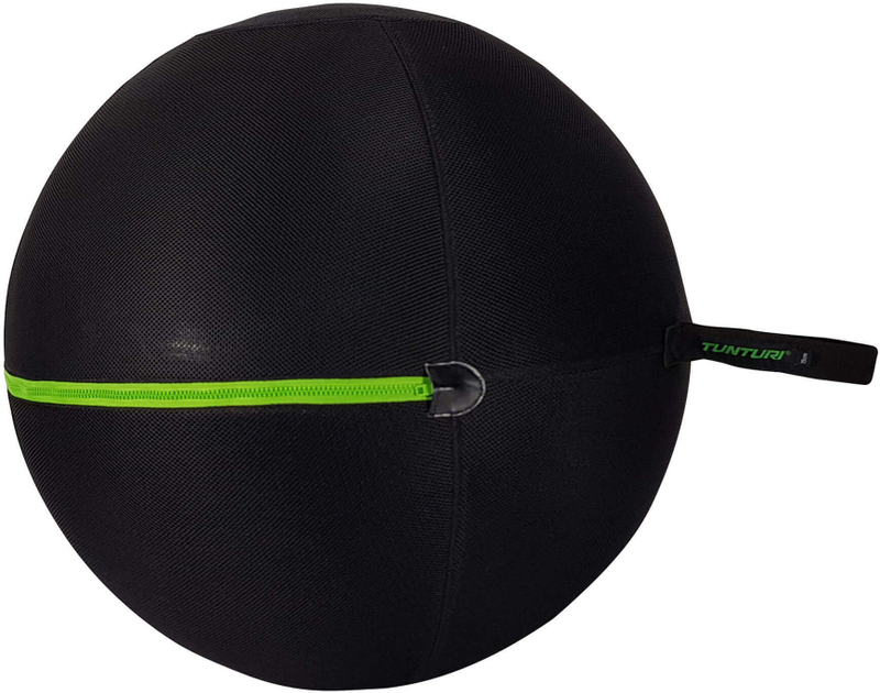 Mbulesë topi fitnesi Tunturi, 75cm, me zinxhir, e zezë me jeshile
