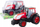 Lodër traktor Modern Super Power, plastikë, me rrota të mëdha, i kuq