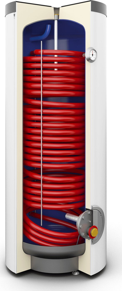 Бојлер за вода Galmet Tower Grand SGW(S) 200L, спирален разменувач на топлина, полиуретан, бел