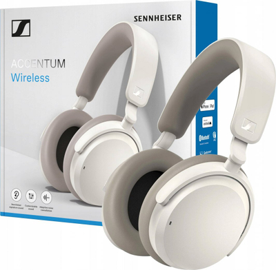 Kufje mbi vesh Sennheiser Accentum, wireless, me mikrofon, ngjyrë e bardhë