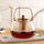 Çajnik LEONARDO Teapot TÈ per TE, 1.2L, dorezë metalike, transparent