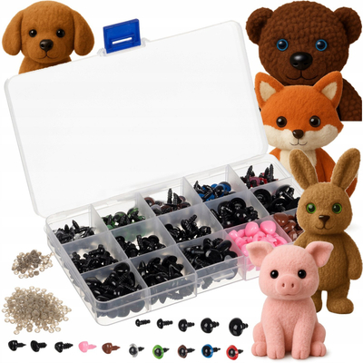 Set riparimi lodrash Mascot Eyes Maaleo 25761, 560 pjesë, sy dhe hundë sigurie, shumëngjyrëshe