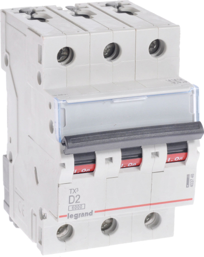 Ndërprerësi 3P D 2A 6kA AC S303 TX3 (403748)