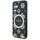Kapak telefoni Guess 4G Background Peony MagSafe për Samsung Galaxy S25, TPU PC, i zi me ari