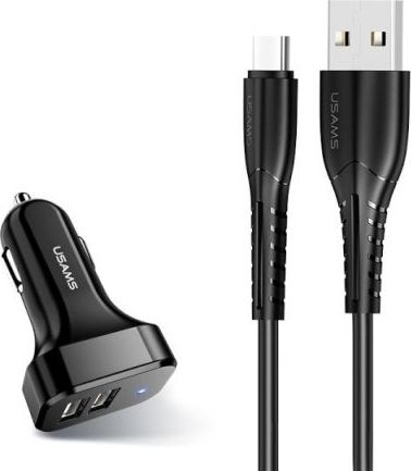 Полнач за автомобил Usams C13 2x USB-A 2.1 A