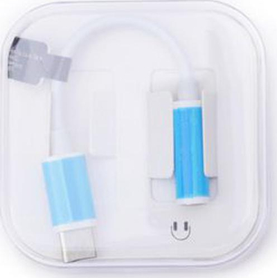 Adapter audio USB Type C në 3.5mm, për kufje, i bardhë