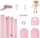 Set kreativ qepjeje PRO Creative Backpack Bear, për çantë shpine arushi, rozë