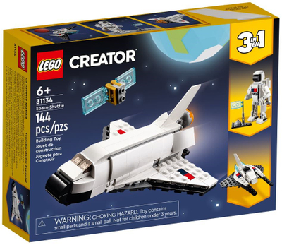 Set ndërtimi LEGO Creator 3in1 31134 Space Shuttle, anije hapësinore, për fëmijë