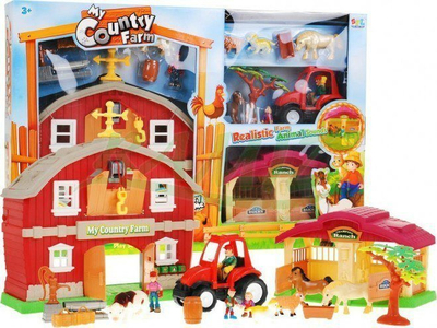 Set loje fermë SFL My Country Farm, me traktor dhe figura, shumëngjyrësh