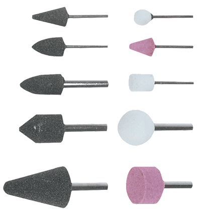 Сет монтирани камења за брусење Top Tools 60H006, 10 парчиња, разнобојни