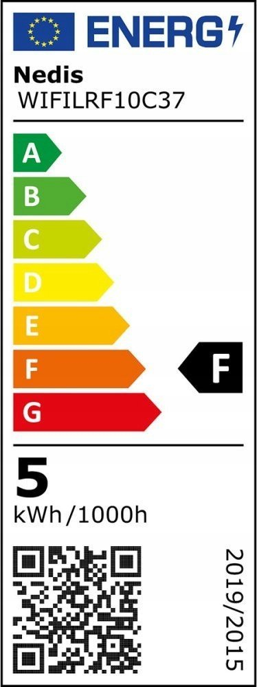 Llambë smart Nedis WIFILRF10C37, LED filament E14, 4.9W 470 lm, e artë
