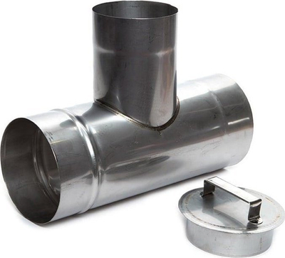 Tee bashkues oxhaku WADEX, inox 1.4404, diametër 125mm, argjendtë