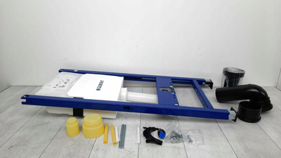 Kornizë montimi WC Geberit Duofix Basic 458.103.00.1, 112 cm, kazanin e ka të fshehur, blu