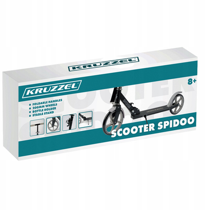 Trotinet Kruzzel Spidoo Gray 25629, rrota 200 mm, alumin, gri