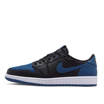 Atlete Jordan 1 Retro Low OG Mystic Navy, për goca, blu e errët