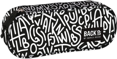Penar shkolle Backup Graffiti Letters, me organizues, i zi me të bardhë