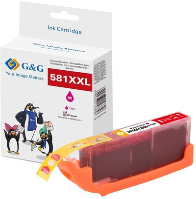 Katridhë boje G&amp;G CLI-581M XXL, që shkon me Canon, magenta