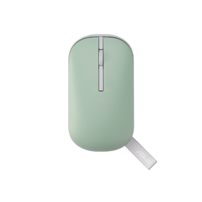 Maus ASUS MD100, optik, 1600DPI, USB + Bluetooth, i gjelbër