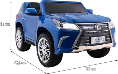 Makinë elektrike për fëmijë Lexus LX570, 2x12V, telekomandë R/C, blu