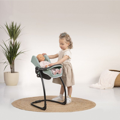 Karrige lodër për kukulla Smoby Maxi Cosi, 3 në 1, për kukulla 42 cm, sage