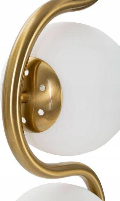Lampë dyshemeje Mauro Ferretti Glamy, 165 cm, 4xE14 40W, ari me të bardhë
