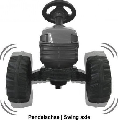 Traktor me pedale për kalamaj JAMARA Strong Bull, me borie, sedilje që rregullohet, i kuq
