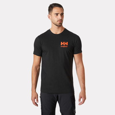 Bluzë Helly Hansen Workwear Classic Logo 993, pambuk 100%, e zezë