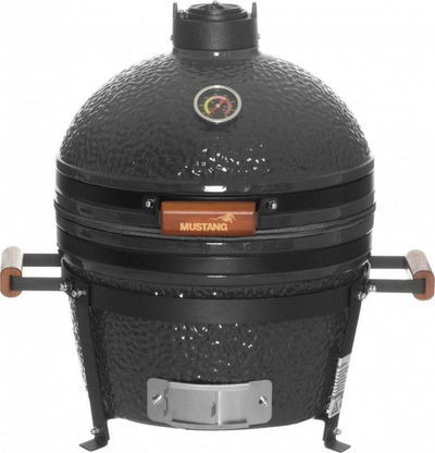 Skarë kopshti me qymyr Mustang Kamado S, 32cm, e zezë