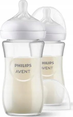 Biberon qelqi Philips Avent Natural Response, 240ml, 1m+, set 2 copë