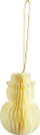 Ornament bore për dekor, 8cm, letër e palosme, krem