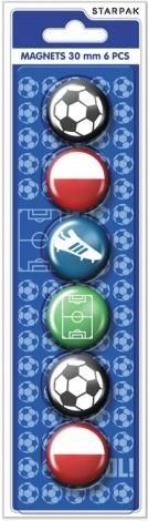 Magnet futbolli Starpak, 30 mm, 6 copë