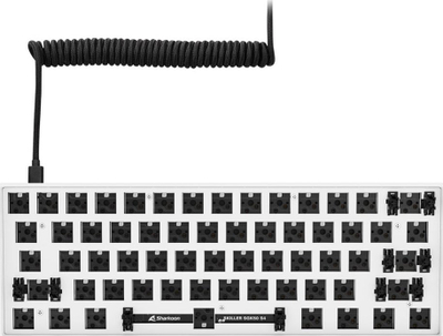 Tastierë Sharkoon SKILLER SGK50 S4 Barebone, 60%, RGB, e bardhë