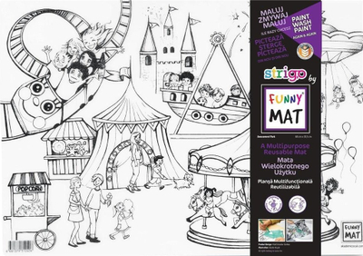 Fletë ngjyrosëse FunnyMat Amusement Park, e ripërdorshme, 48 x 33.5 cm, shumëngjyrëshe