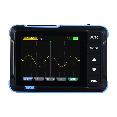 Osciloskop portativ FNIRSI DSO153, 2 në 1 me gjenerator sinjali, bateri 1000 mAh, i zi