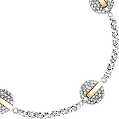 Byzylyk për goca Trussardi T-Round TJAYF10, 19cm, i argjendtë
