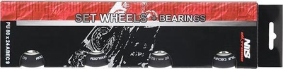 Set rrotash patina NILS EXTREME, 80x24 mm, 82A ABEC 9, të zeza mat