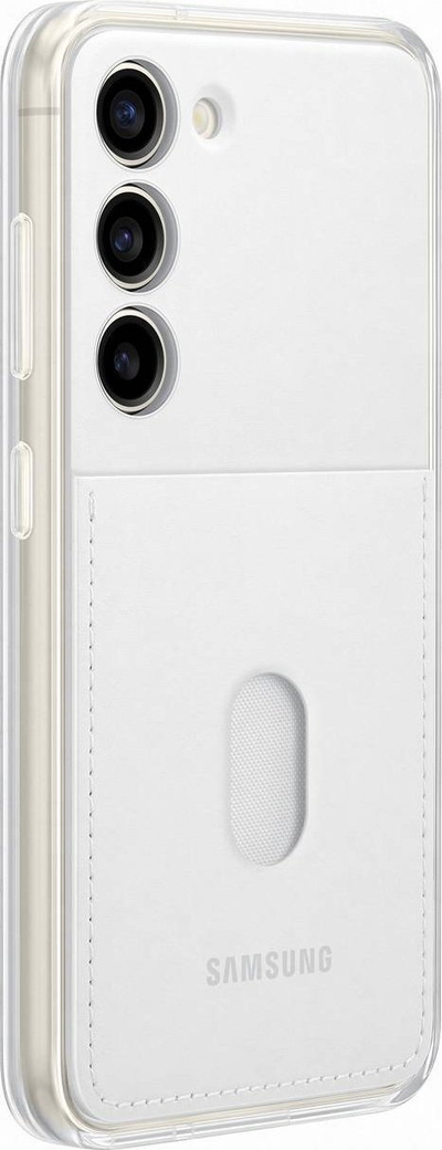 Kllëf telefoni Samsung Galaxy S23, me vend për karta, origjinal, i bardhë