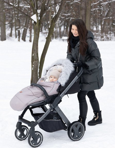 Qese dimërore për bebe Orso Beige, fleece i butë, e papërshkueshme nga uji, bezhë