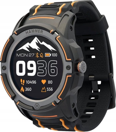 Smartwatch myPhone Hammer Watch Plus, 1.35", Bluetooth, i zi me portokalli