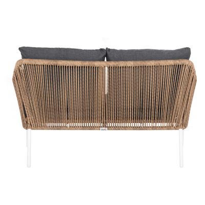 Sofa e jashtme 2-ulëse Baffin (HM6054.01), bardhë/ bezhë