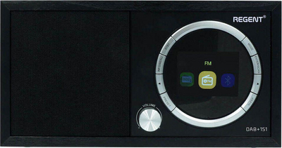 Radio digjitale Ferguson Regent DAB+151, FM DAB+, Bluetooth, e zezë