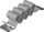 Rrip dore Crong Milano Steel për Apple Watch 42/44/45/49mm, çelik inox, grafit