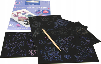 Креативен сет со налепници Starpak Scratch Off Stickers for Girls, за девојчиња