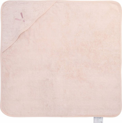 Peshqir me kapuç për bebe Piapimo Bamboo Cotton, 90x90 cm, bambu me pambuk, rozë e butë