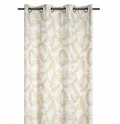 Perde Home Styling Collection ANER, 260 x 140 cm, motiv gjethe, bezhë