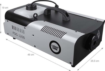 Машина за чад Light4me FM1200, 1200W, резервоар 2.3L, црна