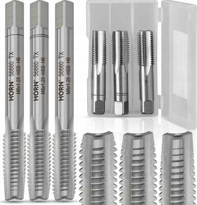 Set çapa dore ARTPOL M8x1.25mm, 3 copë, metalik