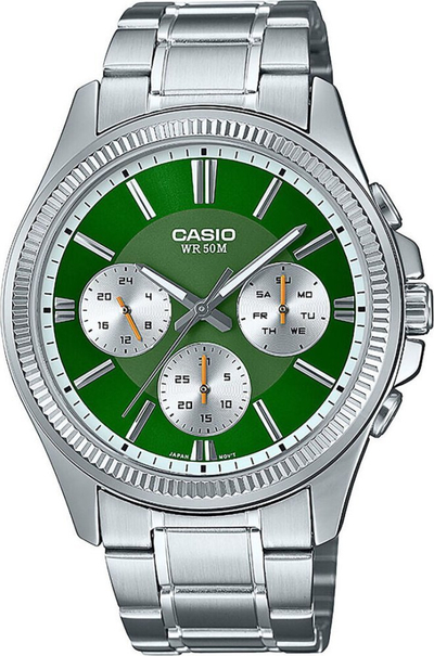 Рачен часовник Casio MTP-1375PD-3AVEF, за мажи, аналоген, сребрен