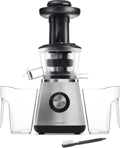 Shtrydhës frutash Sencor SSJ 4041BK, 0.8 l, 400 W, i zi/argjendtë